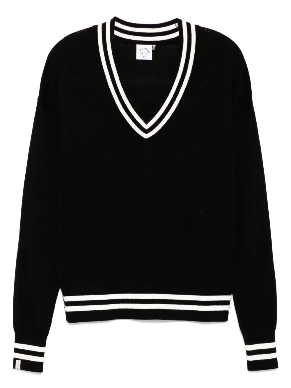 The Upside Duet V-neck jumper | Black | Image 1