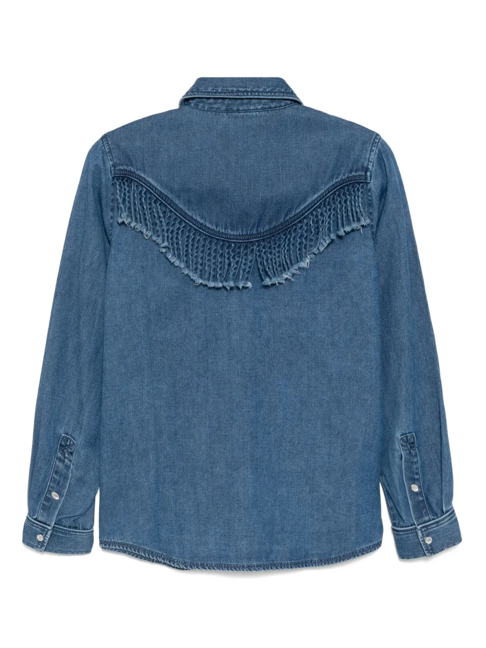 The Upside Blouse met Western-stijl en franje - Blauw