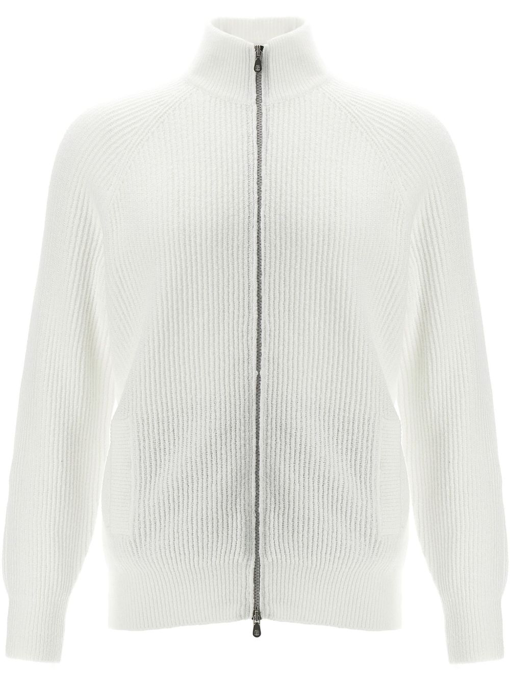 Brunello Cucinelli zip-up cardigan - White