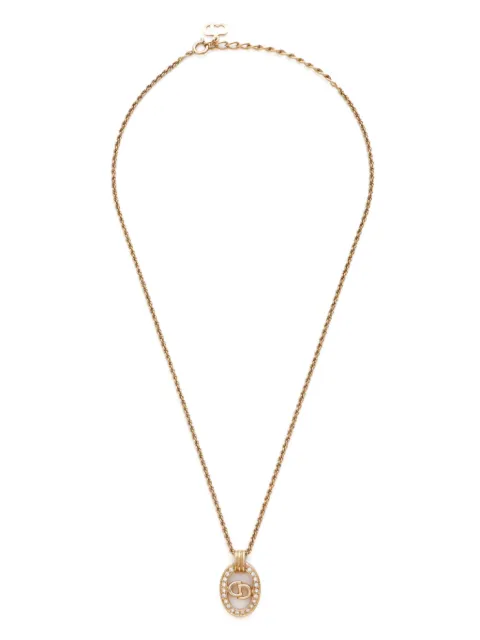 Christian Dior Pre-Owned 1990-2000s CD necklace