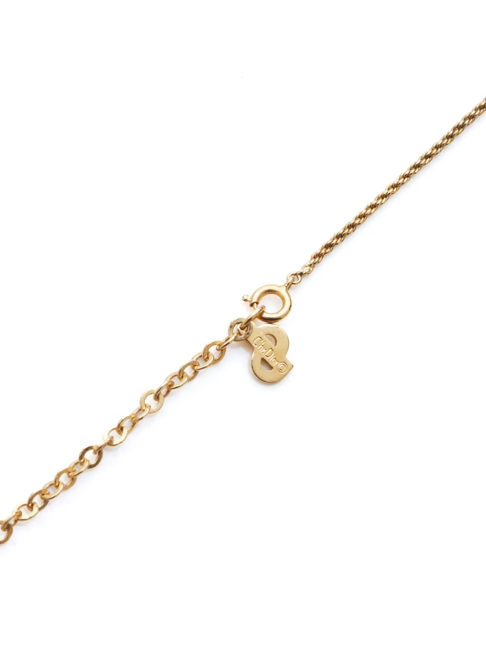 Pre-owned Dior 1990-2000s Cd Necklace In 金色
