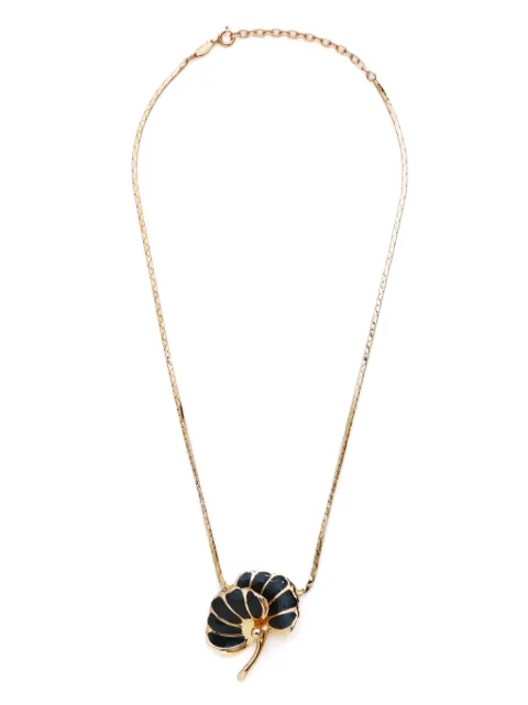 Christian Dior Pre-Owned 1990-2000s leaf necklace