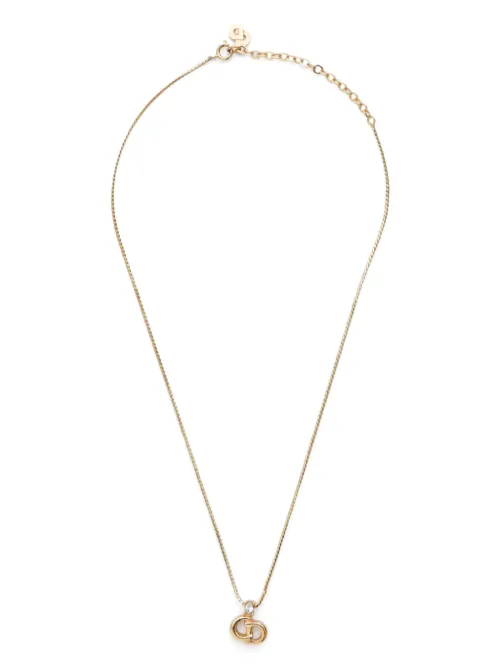 Collier à pendentif CD (années 1990-2000) - Christian Dior Pre-Owned - Modalova