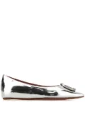 Amina Muaddi Camelia ballet flats - Silver