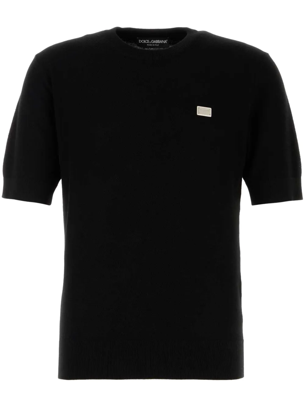 Dolce & Gabbana playera con placa del logo | negro | Image 1