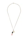 CHANEL Pre-Owned 2004s CC Mark Lipstick necklace - Gold