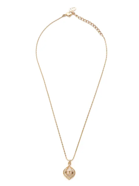 Christian Dior Pre-Owned 1990-2000s logo-pendant necklace