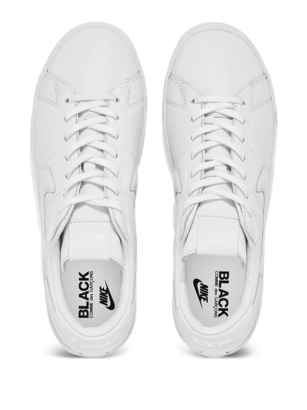Black Comme Des Garçons x Nike sneakers met logo-reliëf Wit