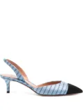 Aquazzura stripe pumps - Blue