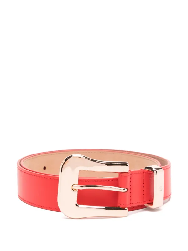Gabriela Hearst Leather Belt in Red