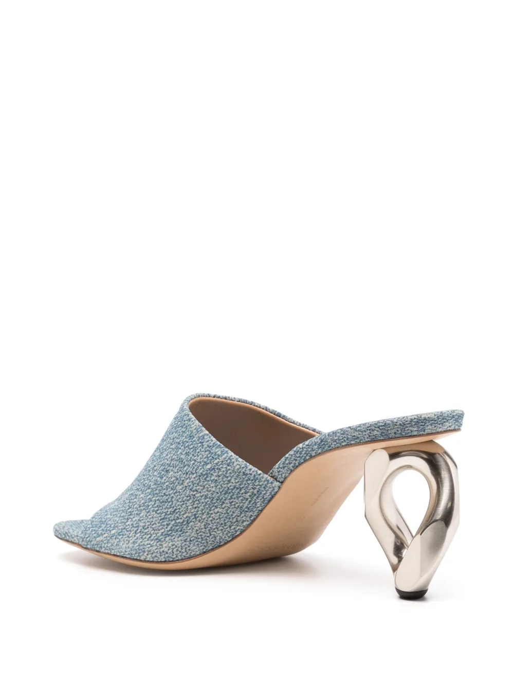 JW Anderson 80mm chain-heel leather mules Blue