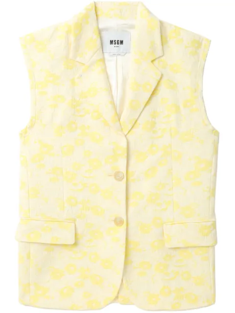 MSGM floral jacquard vest 