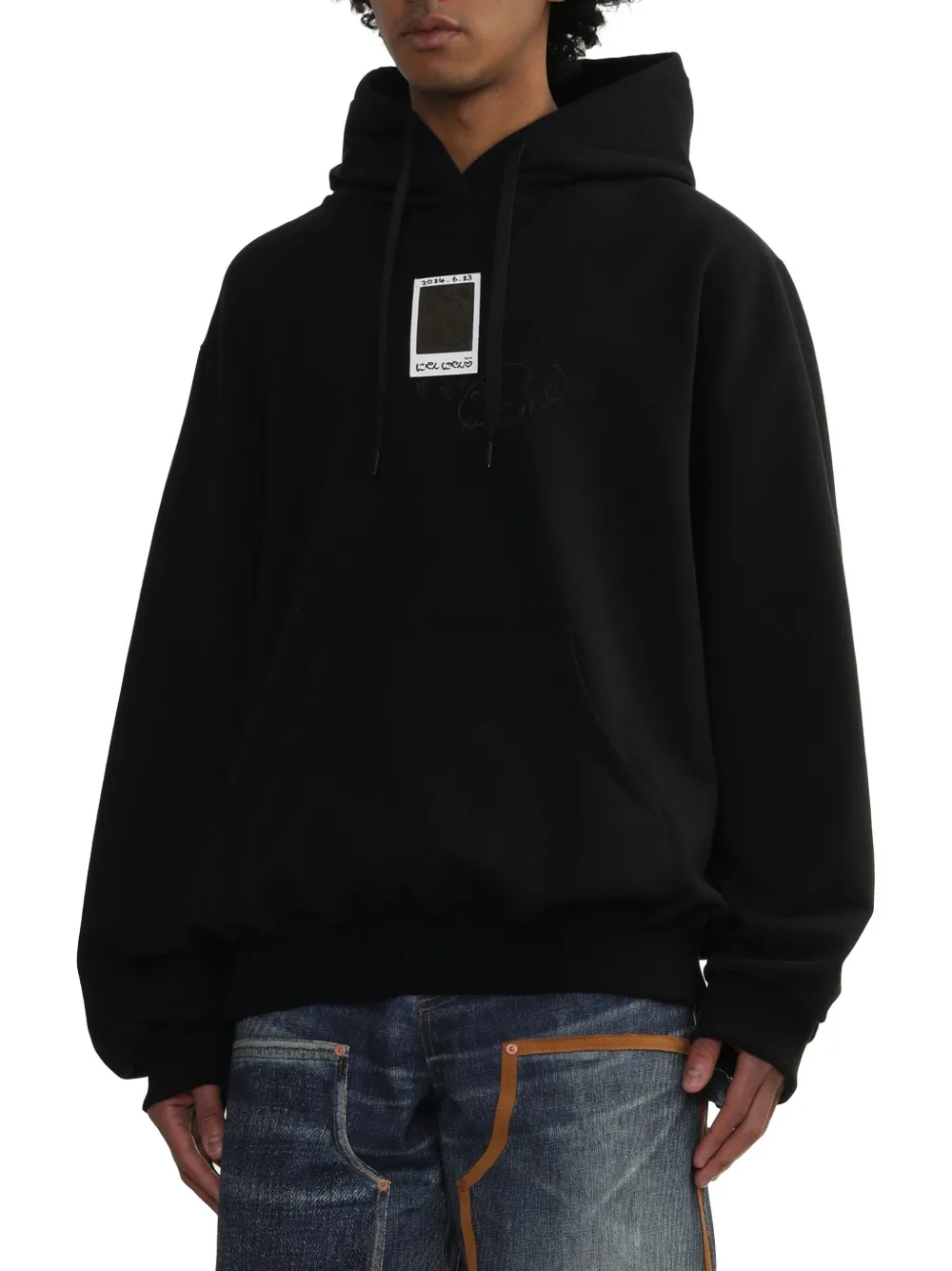Doublet Katoenen hoodie Zwart