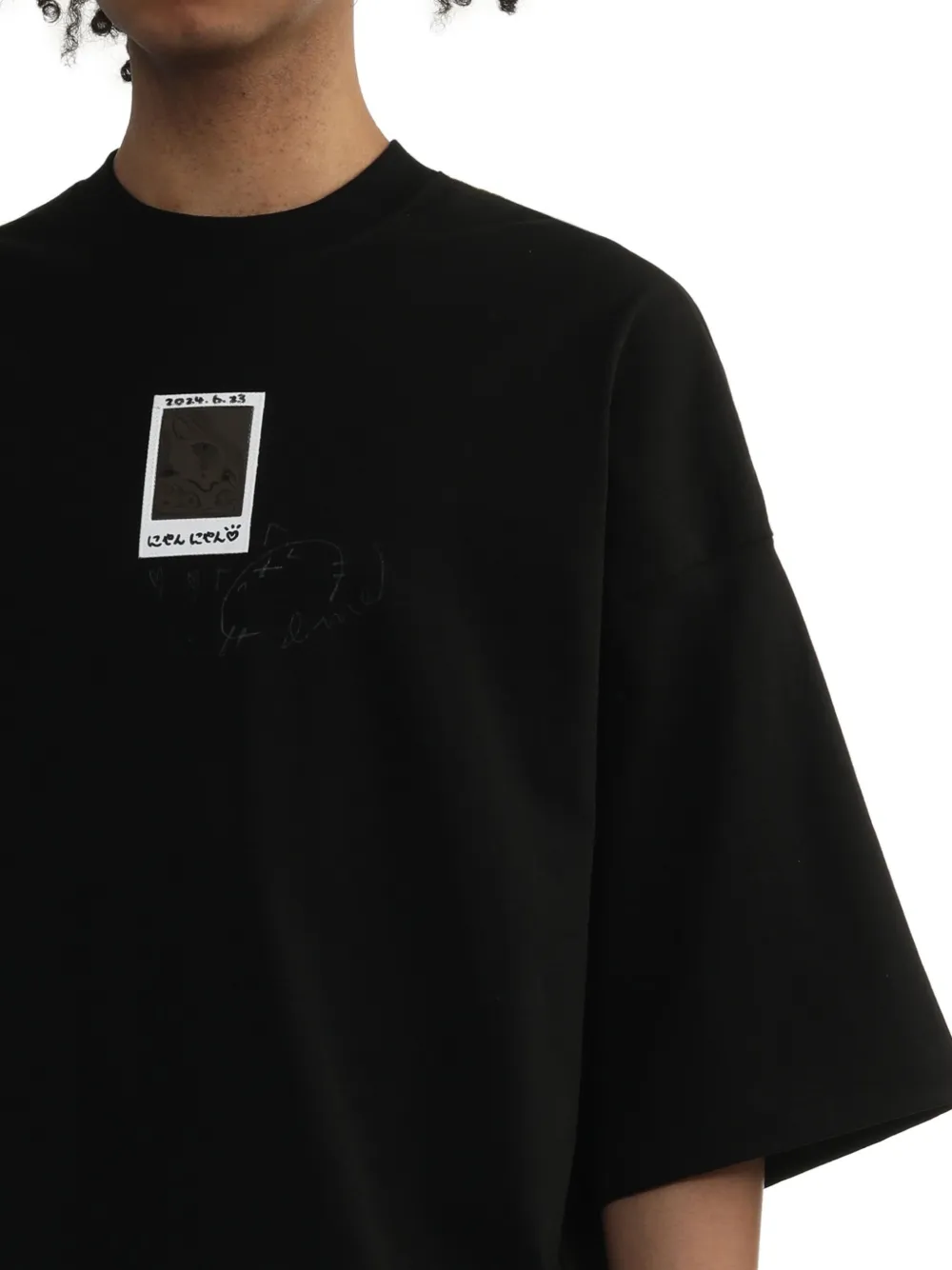 Doublet T-shirt met logoprint Zwart