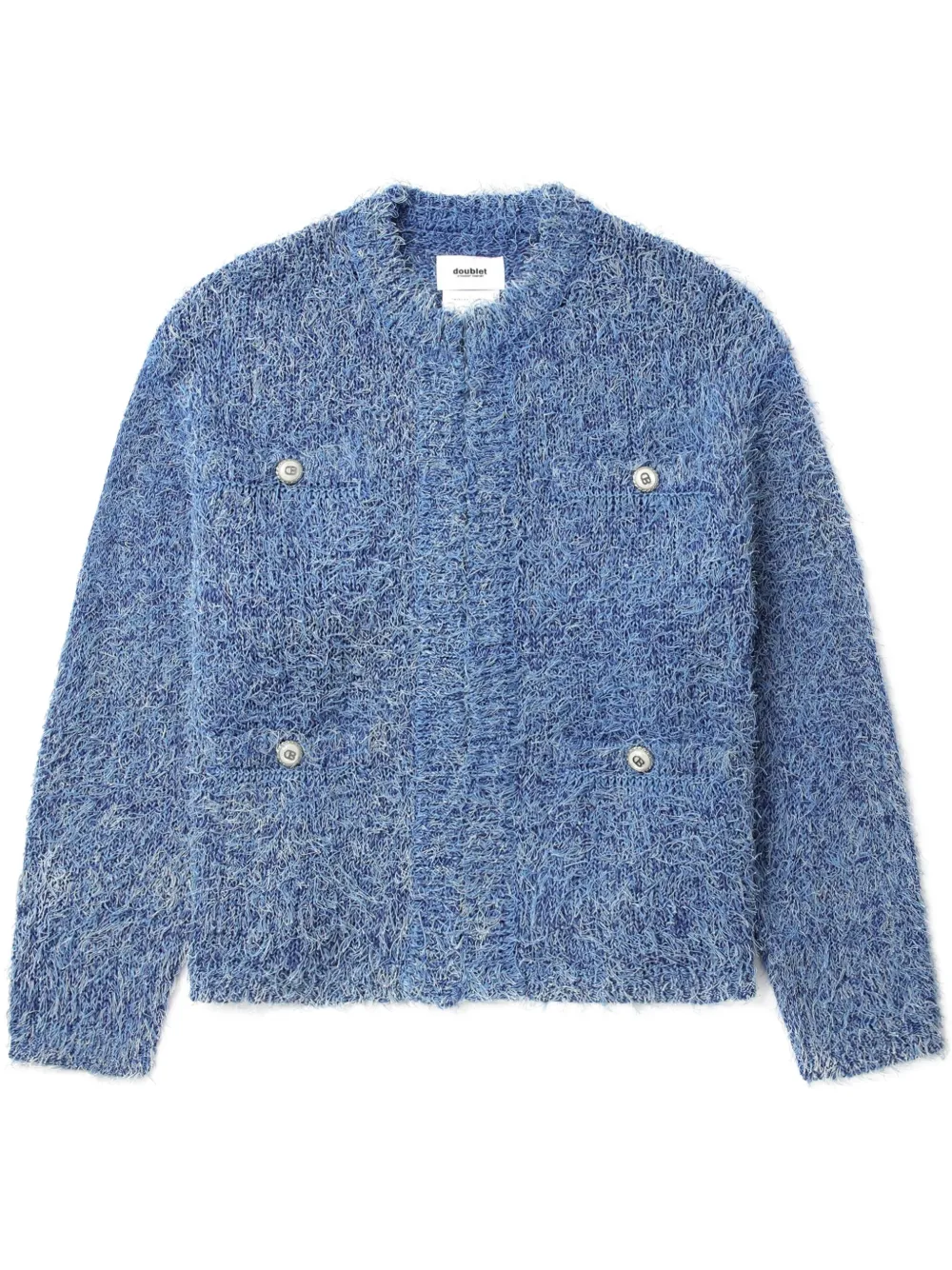 textured-finish cardigan