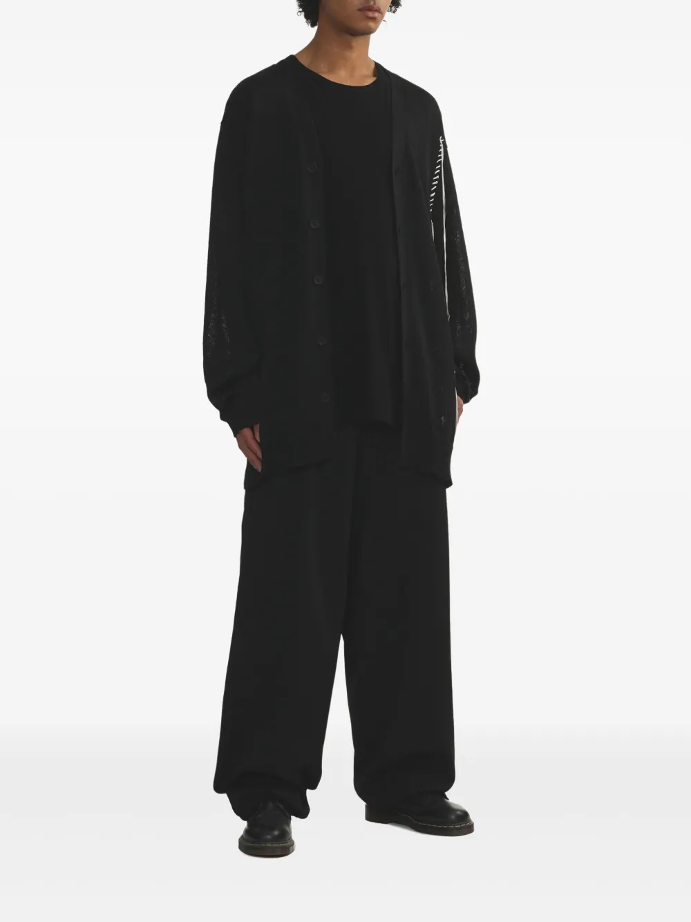 Yohji Yamamoto Wollen broek - Zwart