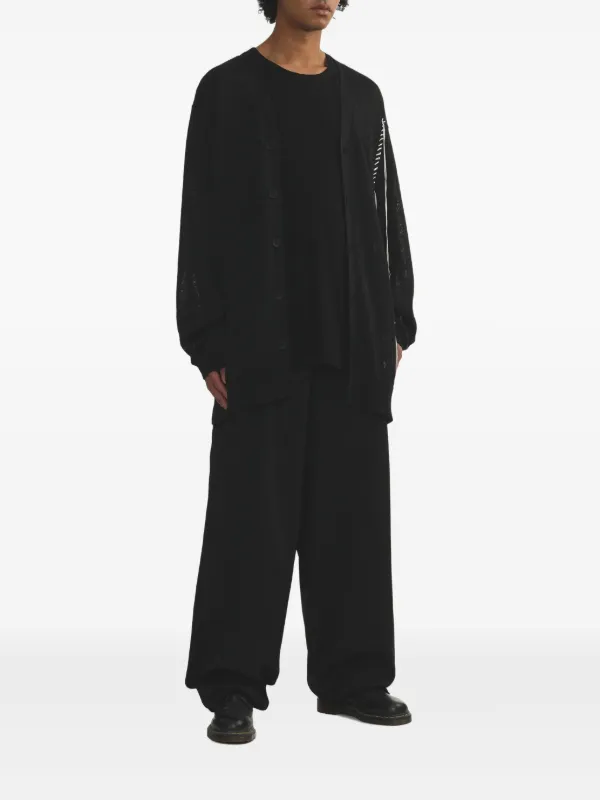 ヨウジヤマモト Yohji Yamamoto ブラックウール パンツ Yohji Yamamoto ウールパンツ | ブラック | FARFETCH JP