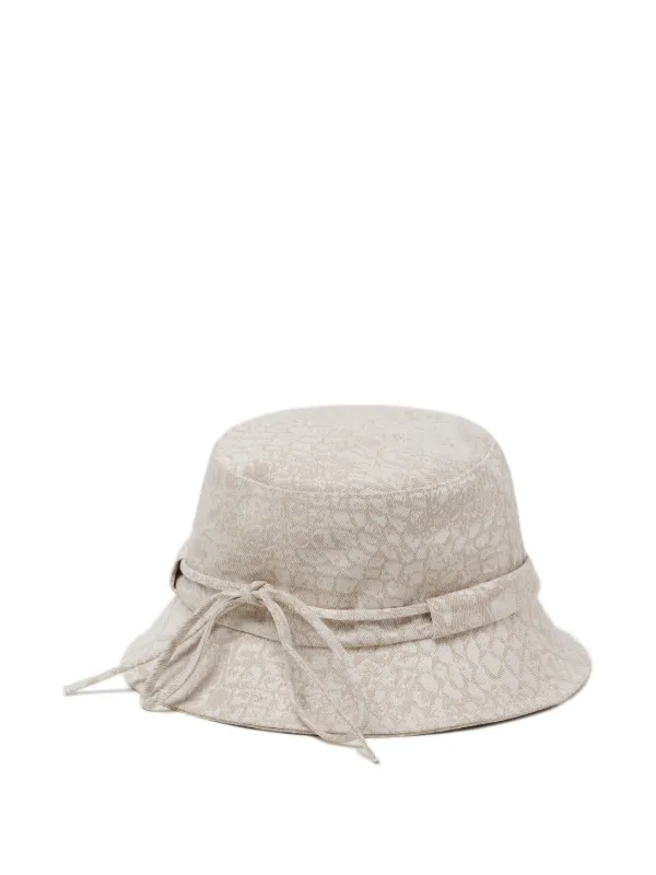 Jacquemus logo-lettering Bucket Hat | Neutrals | FARFETCH