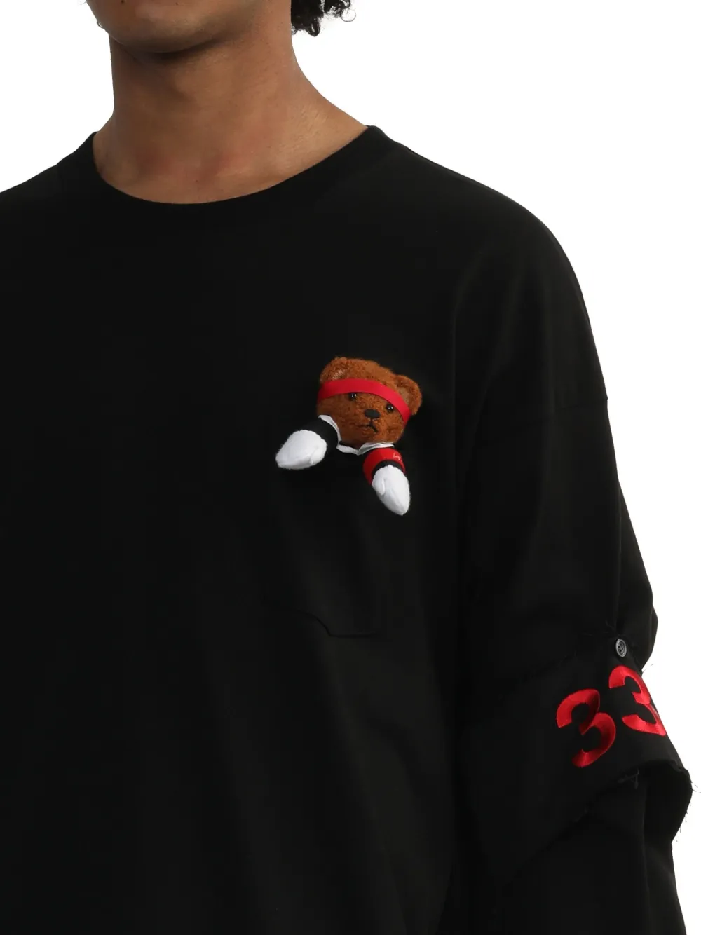 Doublet T-shirt met beerprint Zwart