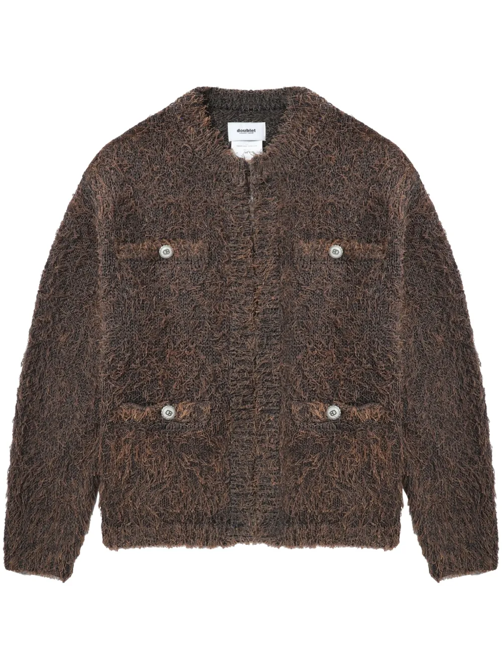 Doublet textured-finish cardigan | Grey | Image 1