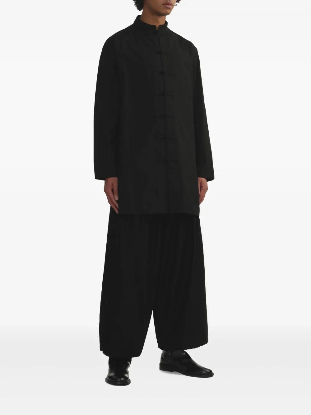 Yohji Yamamoto Broek met wijde pijpen - Zwart