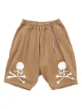 Mastermind World skull-print drawstring track shorts - Neutrals