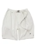 Mastermind World skull-embellished belted cargo shorts - White