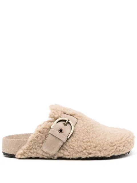 James Perse faux-shearling slippers