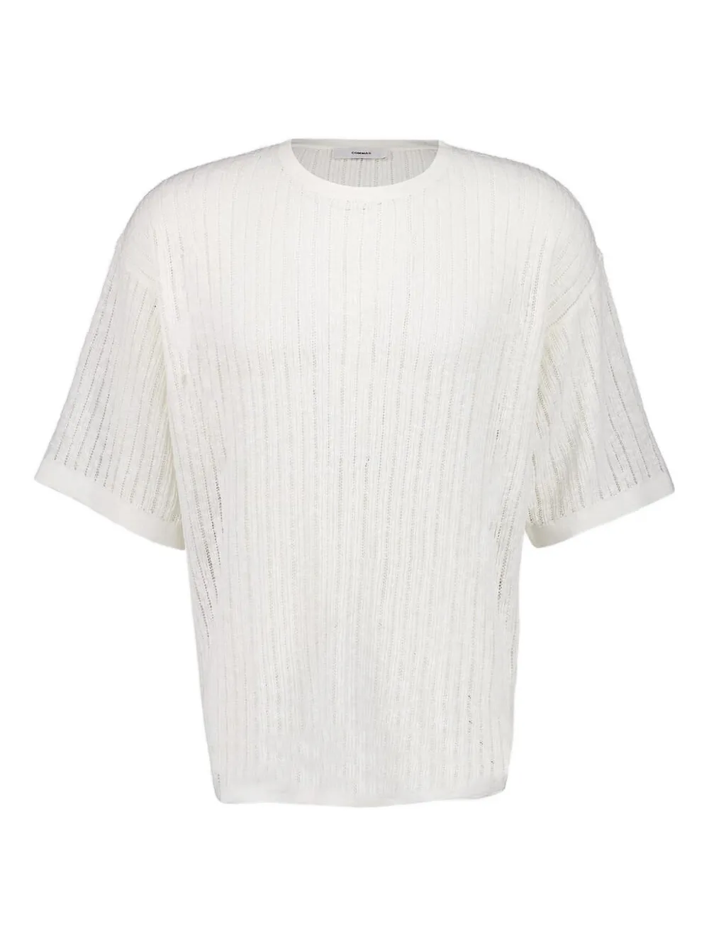 COMMAS pointelle knit T-shirt | White | Image 1