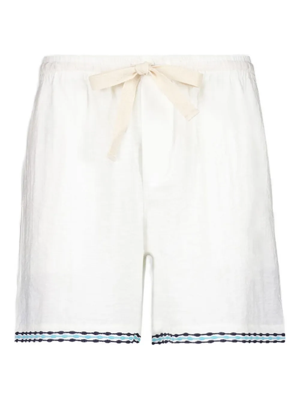 COMMAS embroidered-hem shorts | White | Image 1