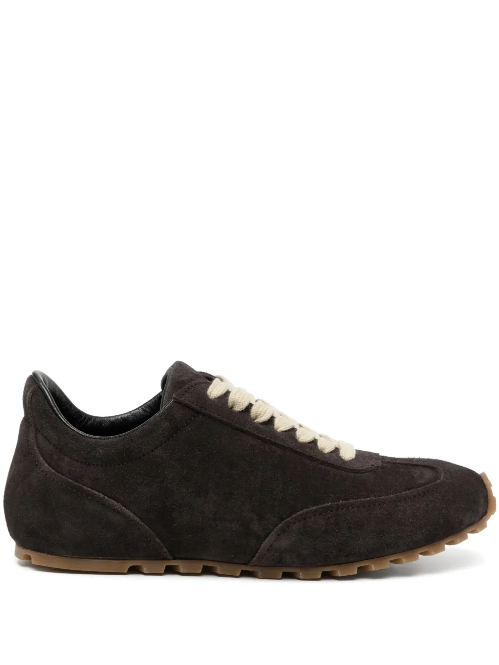 suede running sneakers