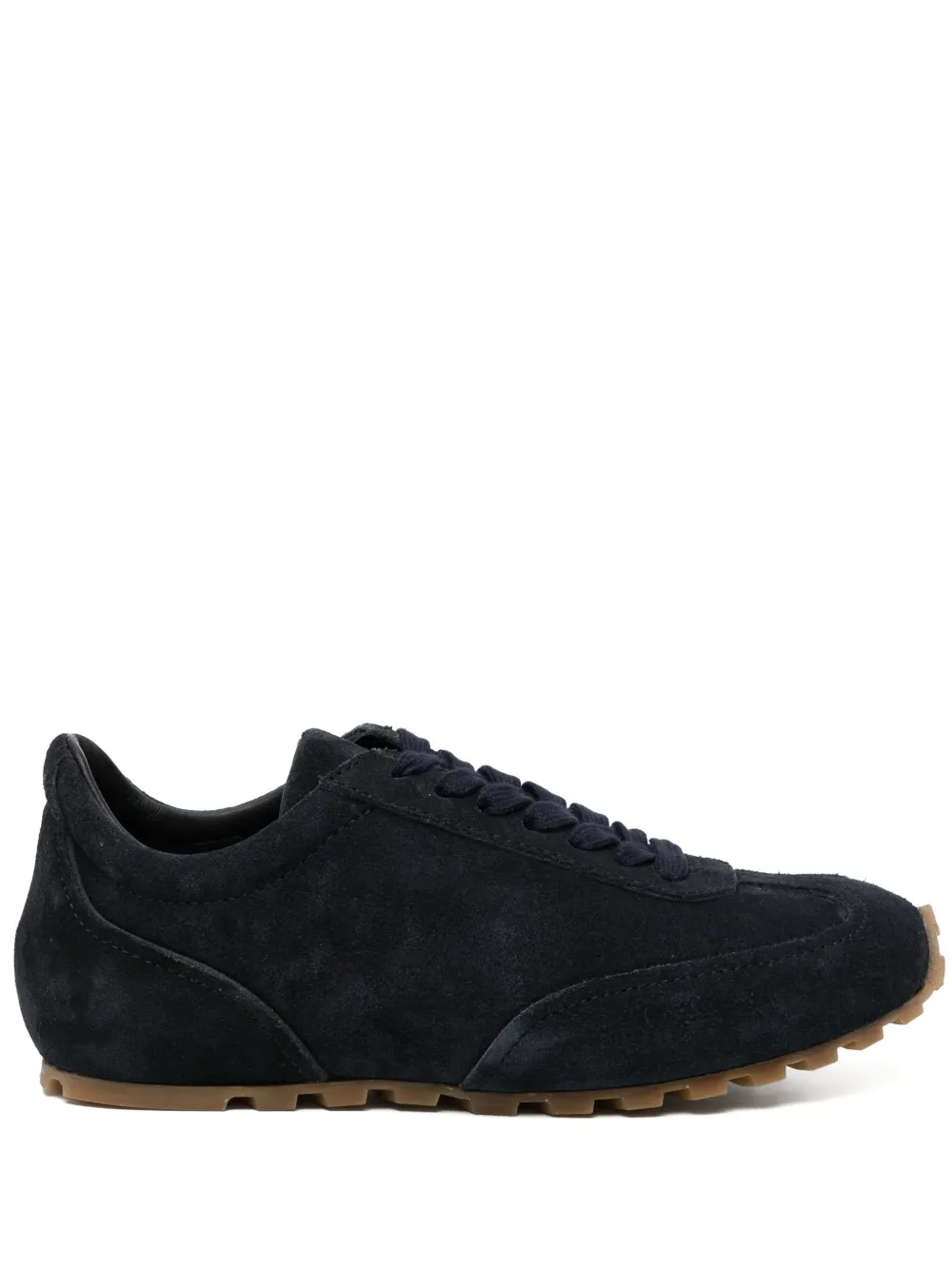 suede running sneakers