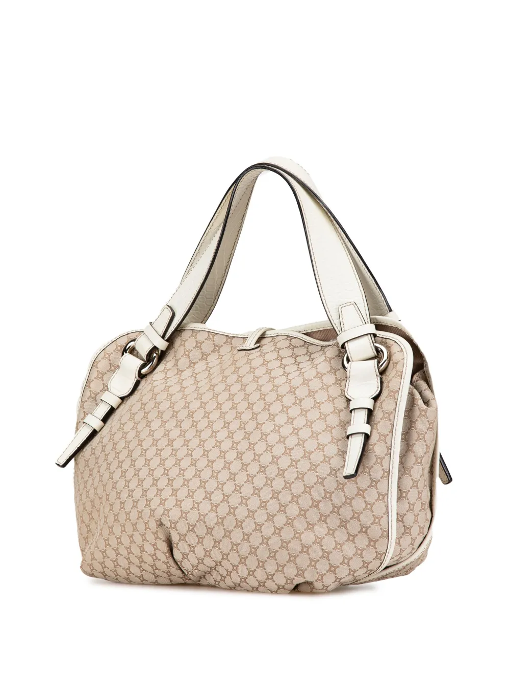 Pre-owned Celine 2008 Macadam Canvas Bittersweet Hobo Bag In Brown