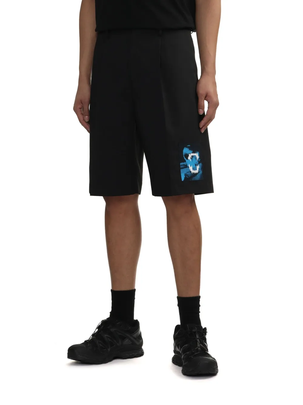 Undercover Geplooide shorts Zwart