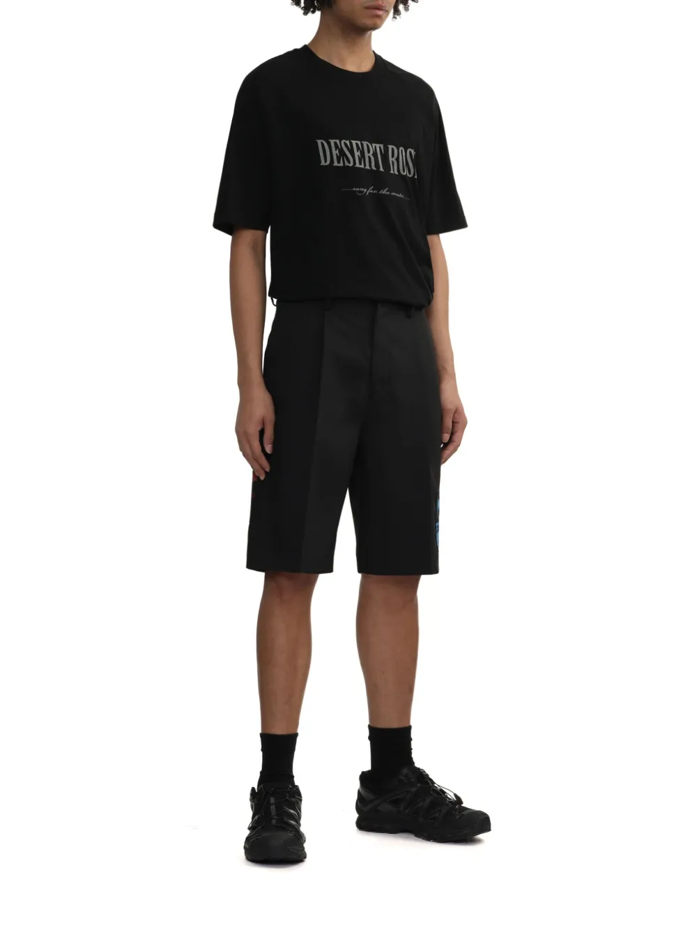Undercover Geplooide shorts Zwart