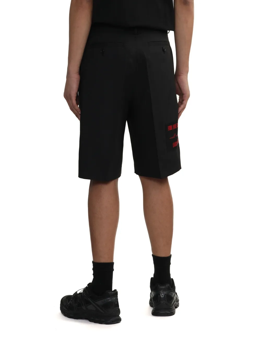 Undercover Geplooide shorts Zwart