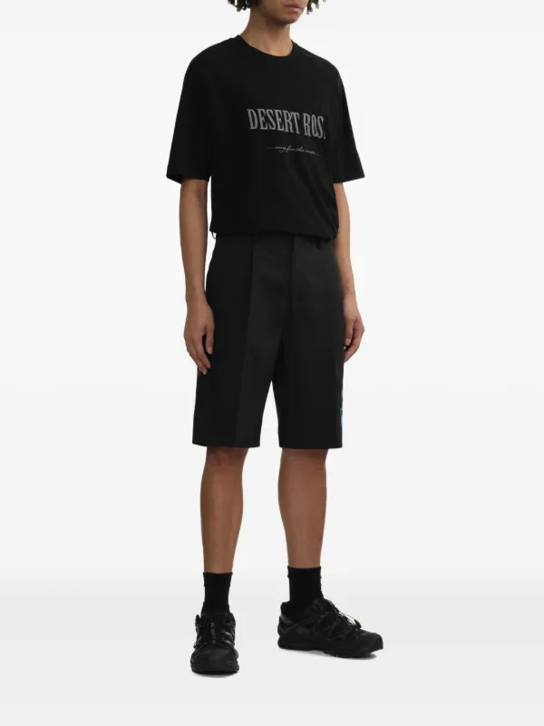UNDERCOVER ブラックショートパンツ Undercover センタープレス ショートパンツ | ブラック | FARFETCH JP