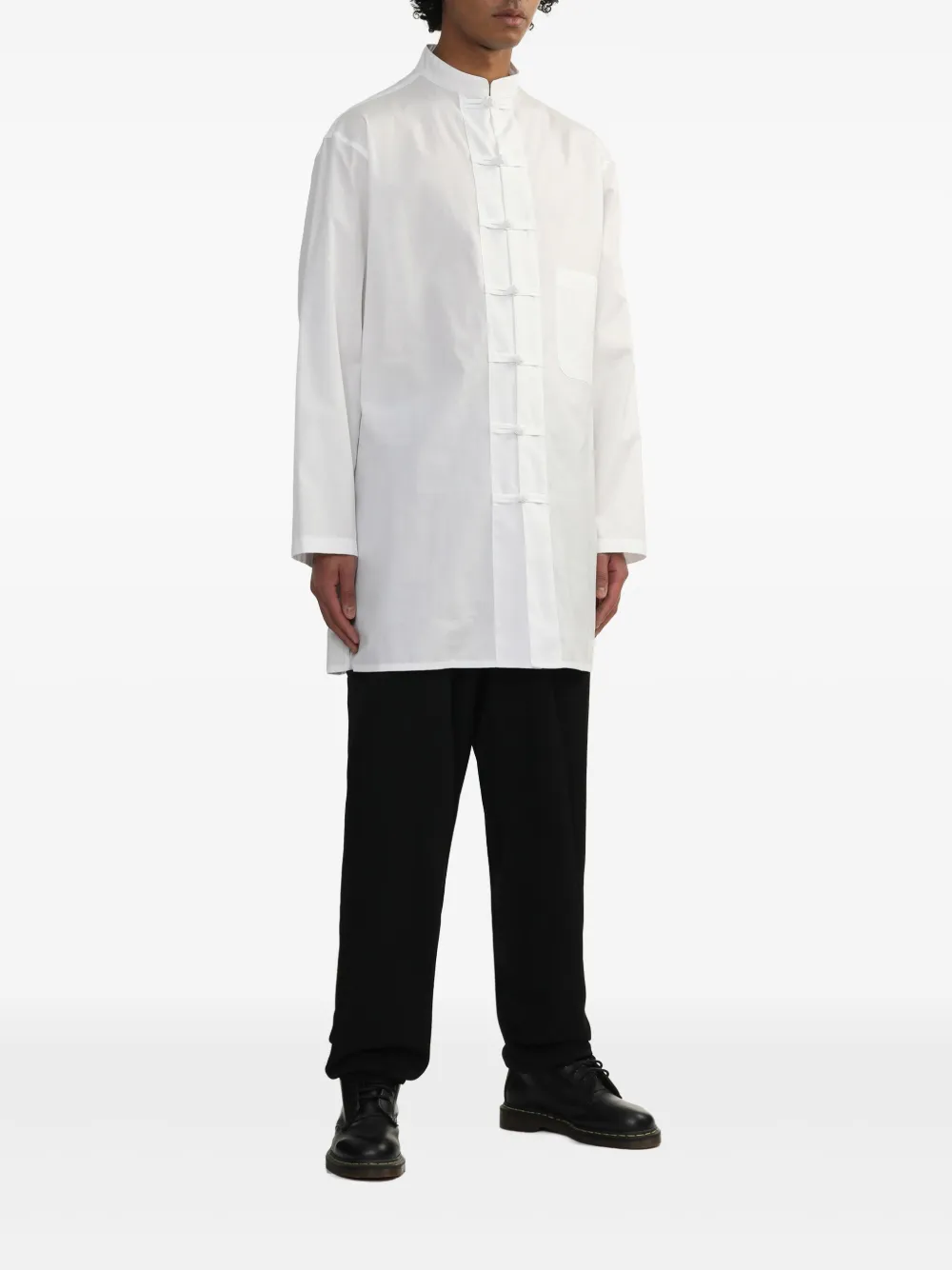 Yohji Yamamoto Popeline overhemd - Wit