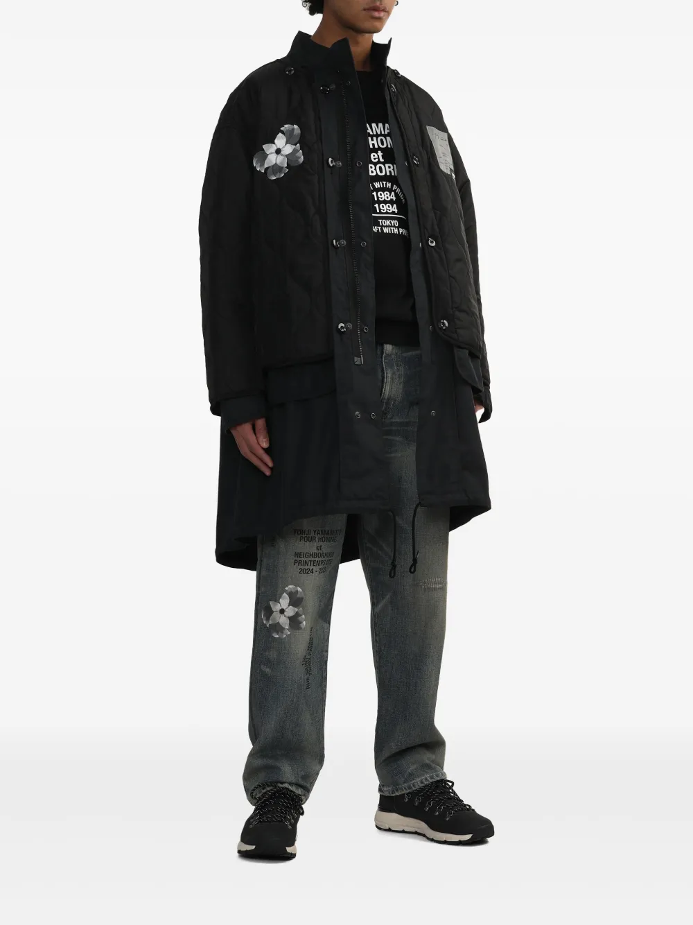 Yohji Yamamoto x Neighborhood Field parka - Zwart