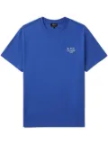 A.P.C. logo cotton t-shirt - Blue