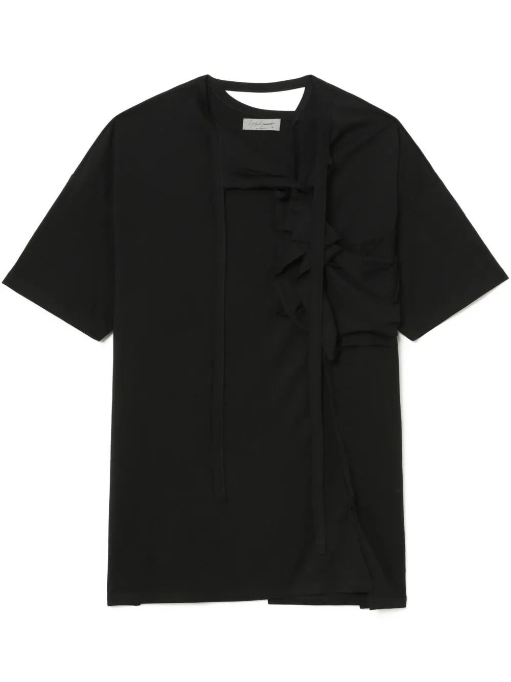 Yohji Yamamoto Jersey T-shirt Zwart
