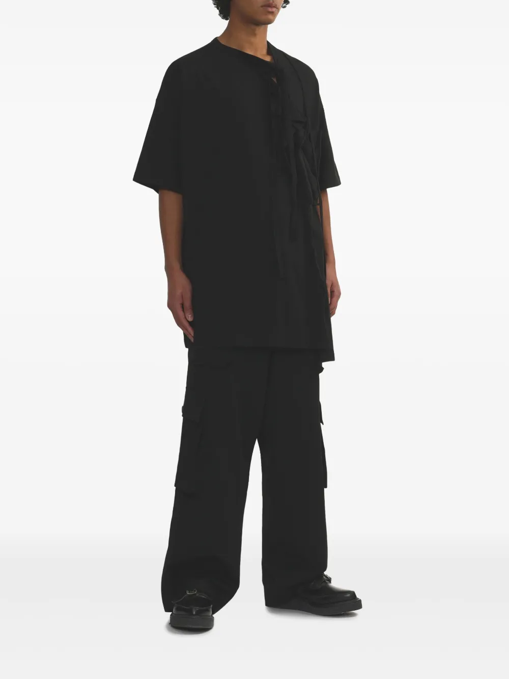 Yohji Yamamoto Jersey T-shirt - Zwart