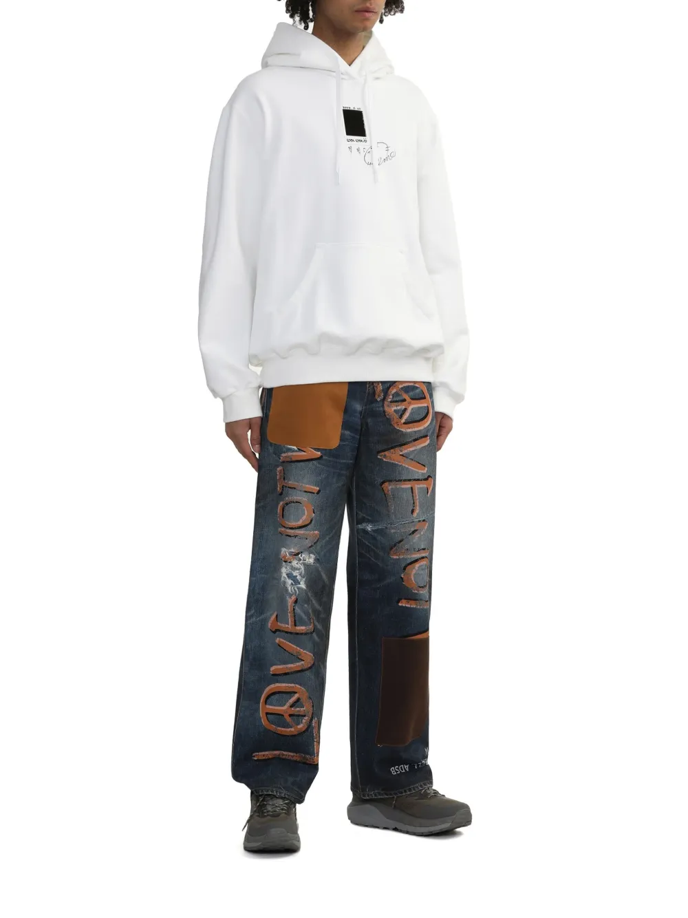 Doublet Katoenen hoodie Wit
