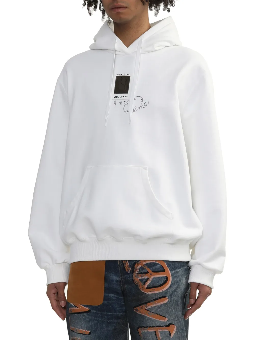 Doublet Katoenen hoodie Wit