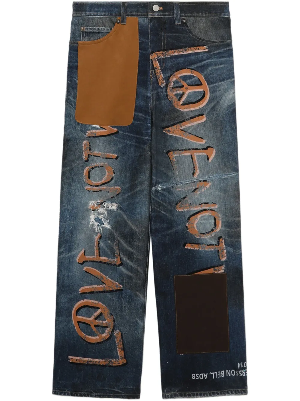 text-print jeans