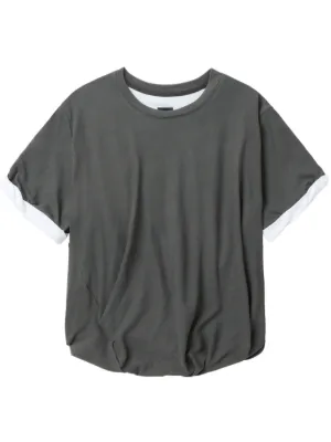 【JUUN.J X NEW ERA】WOMENS T-SHIRTS JUUN.J | Twisted Short Sleeve Cotton T-shirt | Women | Lane