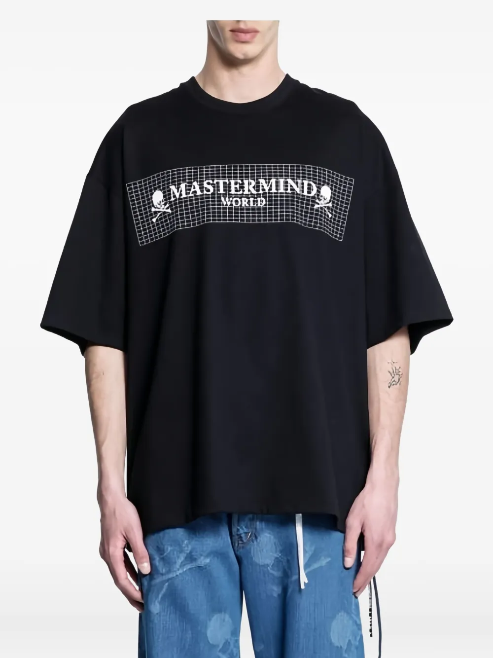 Mastermind World graphic-print cotton T-shirt | Black | Image 1
