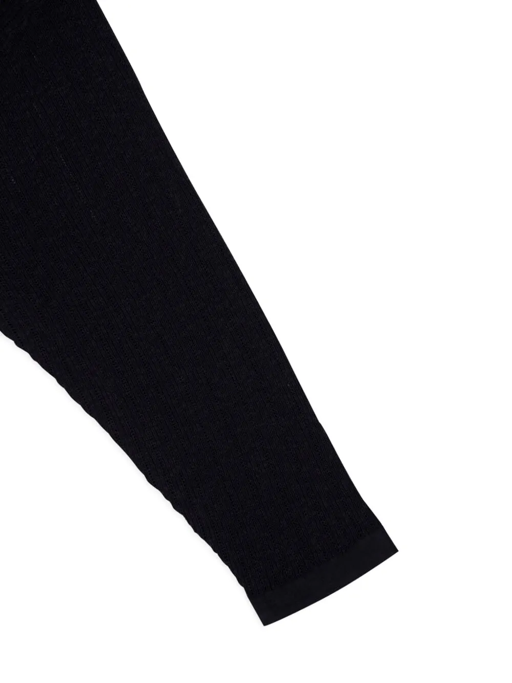 Commas Pointelle Knit Sweater In Black