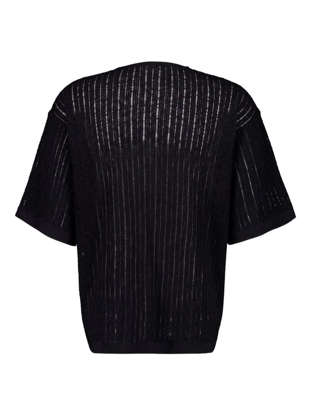 COMMAS Pointelle T-shirt - Zwart