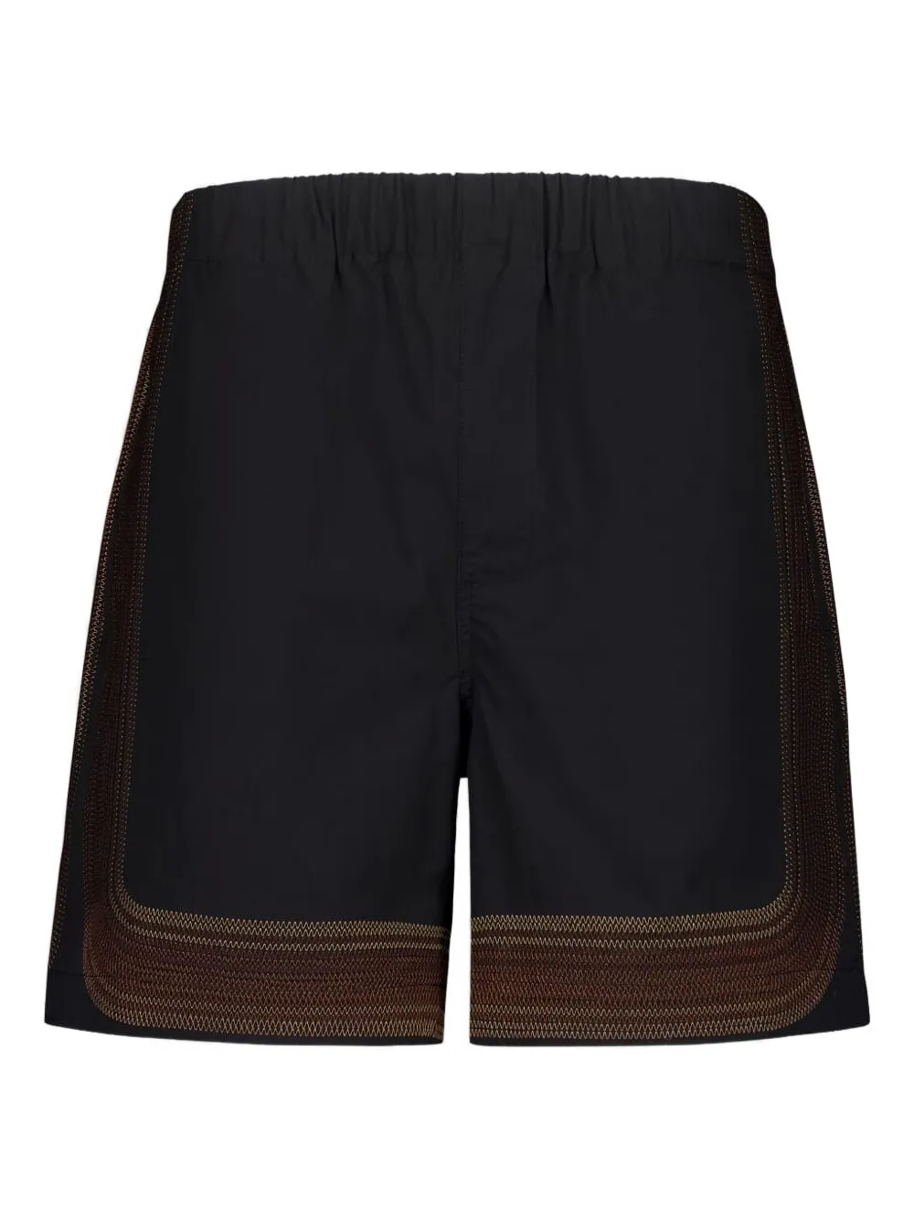 Commas Embroidered-detail Elasticated-waistband Shorts In Black